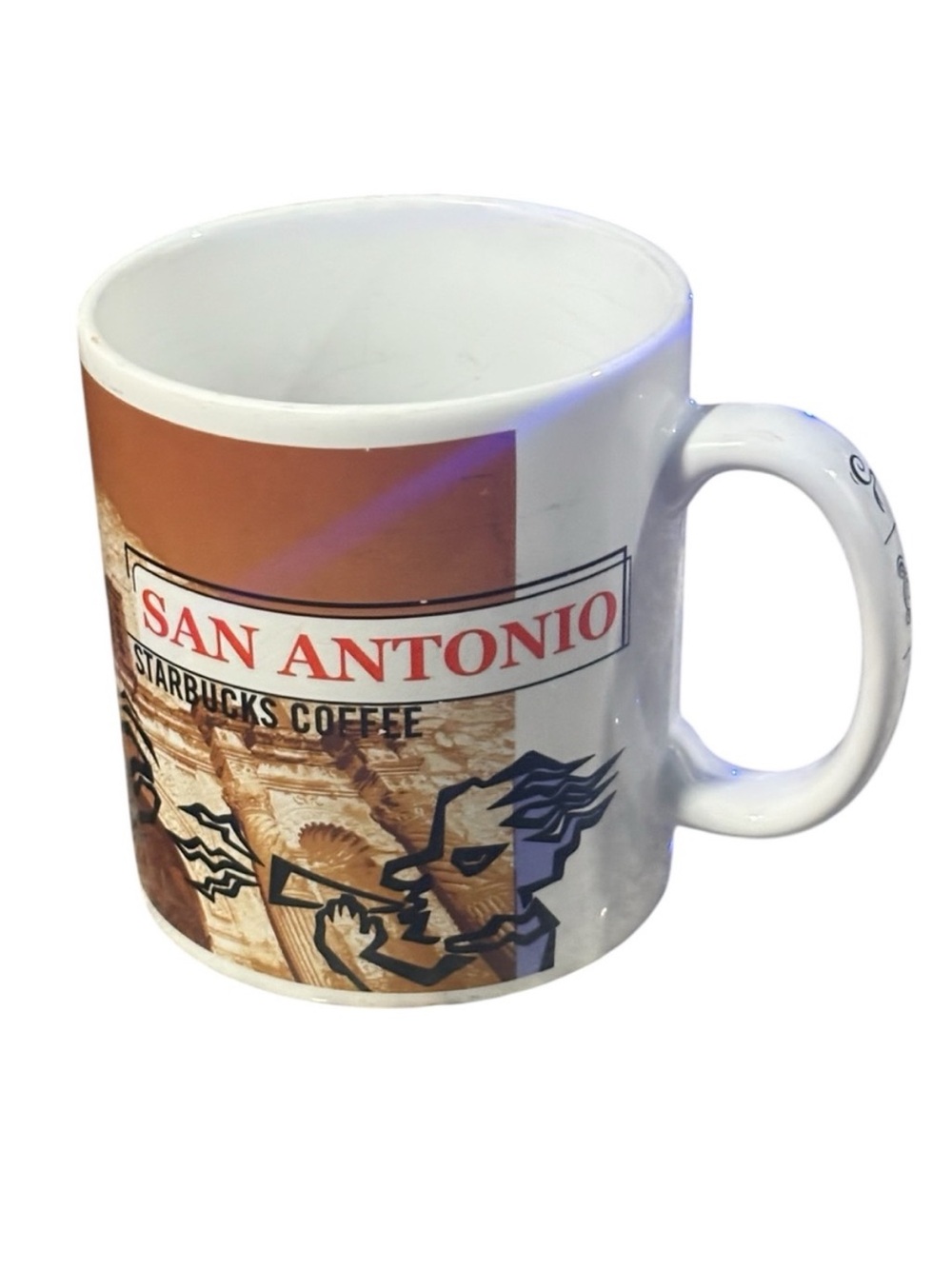 Vintage 1999 Starbucks San Antonio Texas Coffee Mug The Alamo Riverwalk